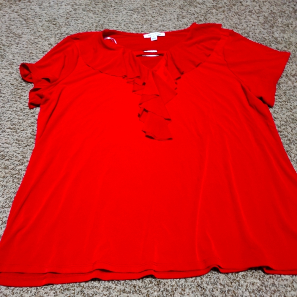 Red dress top